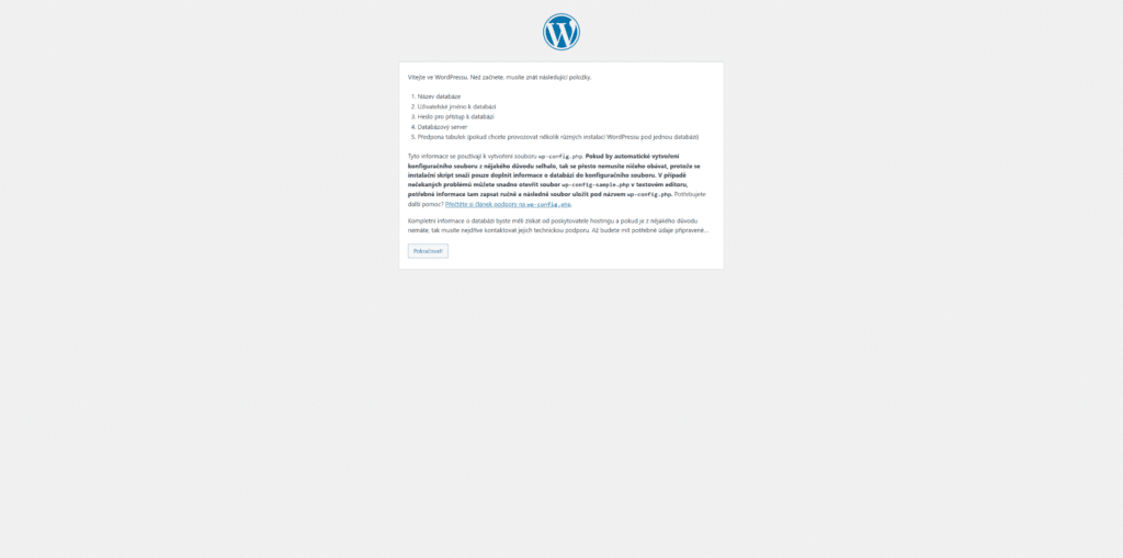Instalace WordPress - informace