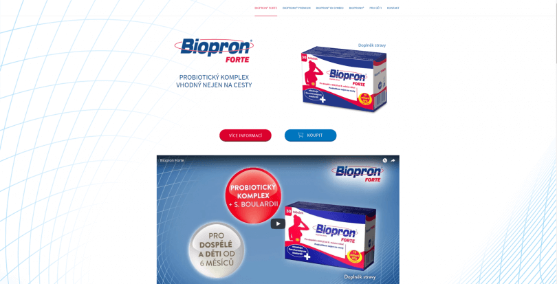 biopron.cz - produktová microsite