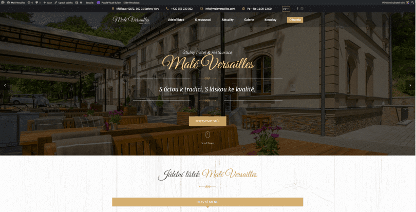 maleversailles.com - stránky restaurace
