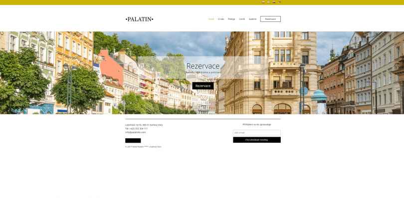 palatinkv.com - stránky hotelu