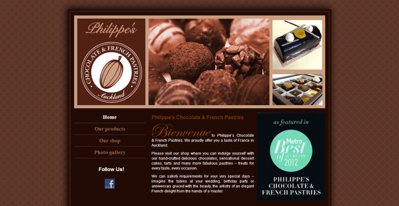 Philippe s Chocolate - firemní prezentace