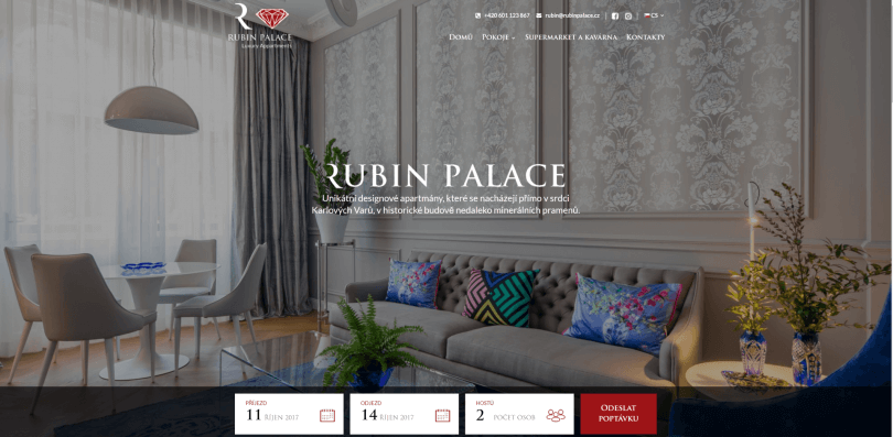 rubinpalace.cz - stránky hotelu