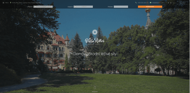 villaritter.com - stránky hotelu