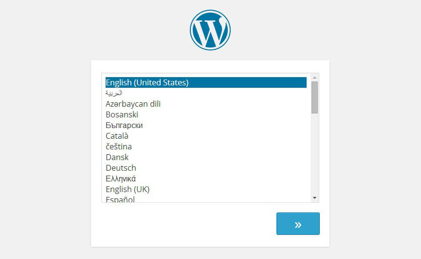 WordPress výběr jazyka