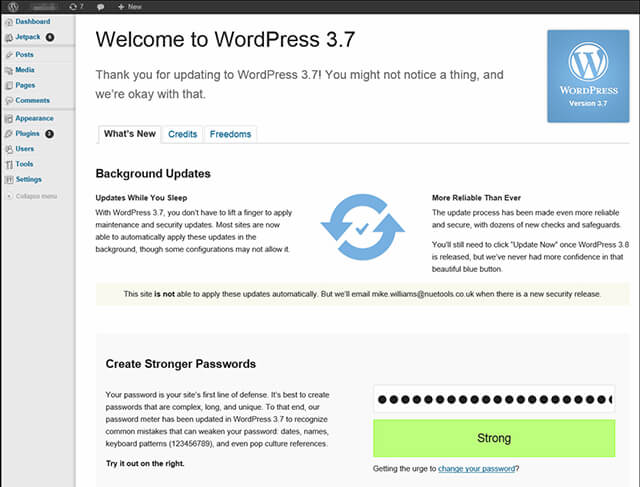 WordPress 3.7 “Basie”