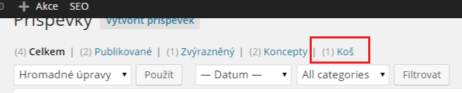 Příspěvky koš
