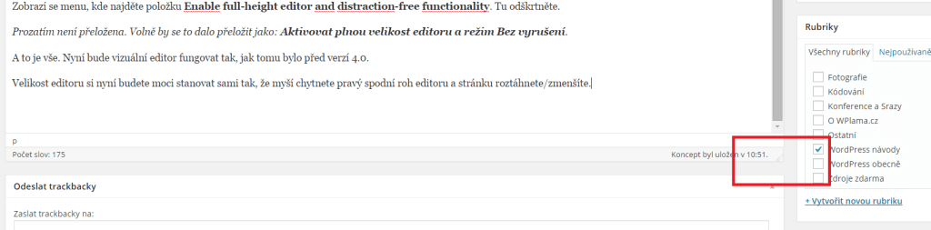 Zmenšení nebo zvětšení vizuálního editoru