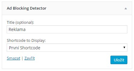 Ad Blocking Detector widget