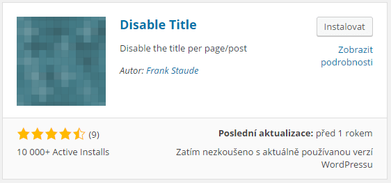 Disable title