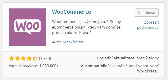 WooCommerce instalace