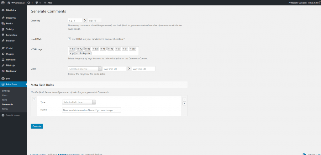 FakerPress - komentáře