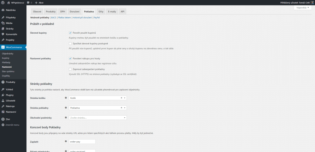 WooCommerce - Pokladna