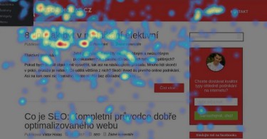 Heatmapa pohyb kurzoru