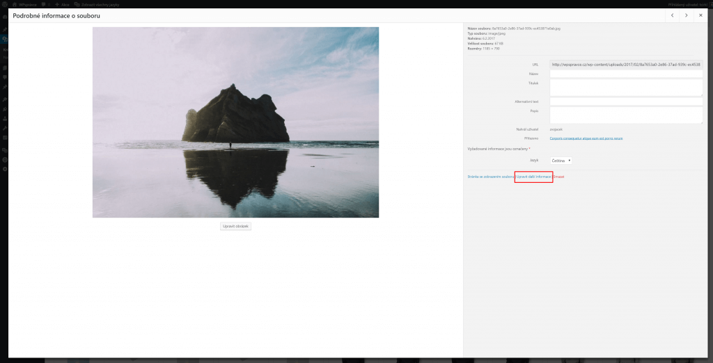 Upravit další informace