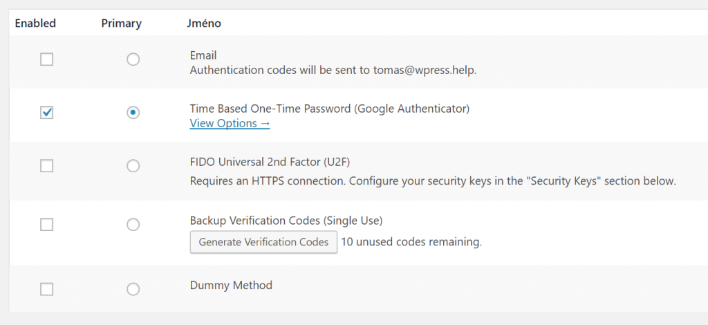 Time Based One-Time Password (Google Authenticator) 