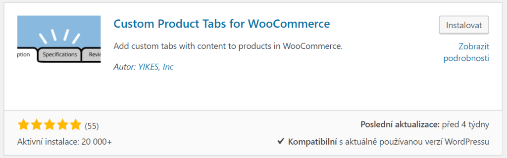 Custom Product Tabs for WooCommerce