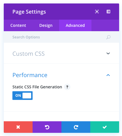 Vypnutí generování CSS souborů v Divi Builderu