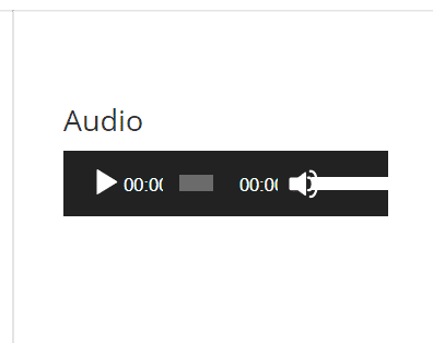 Audio Widget