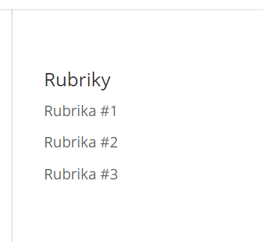 Rubrika widget