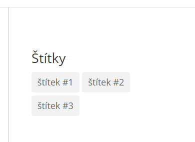 Štítky widget