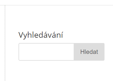 Vyhledávání widget