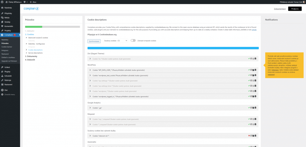 Nastavení pluginu Complianz