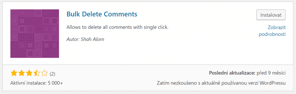 Bulk Delete Comments