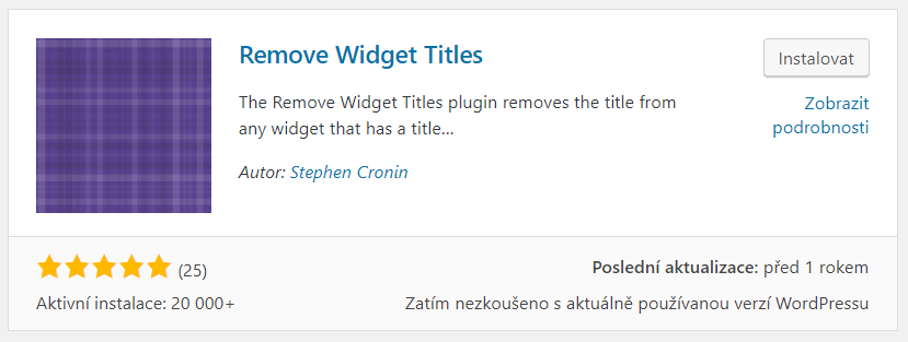 Remove Widget Titles