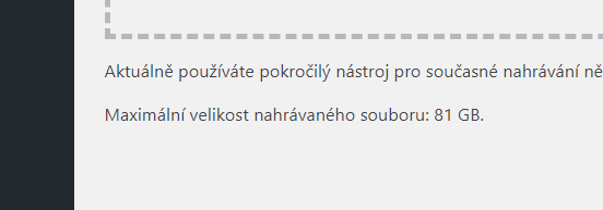 Maximální velikost nahrávaného souboru