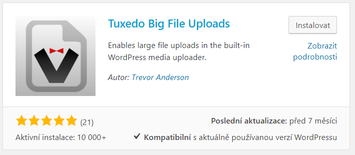 Tuxedo Big File Uploads