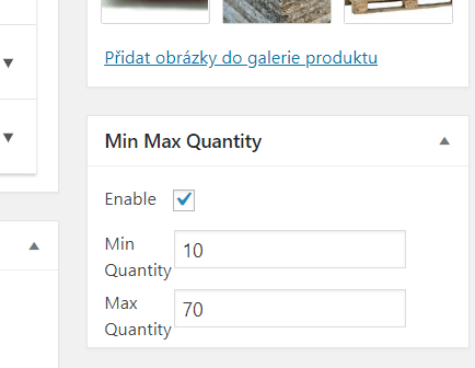 Min Max Quantity
