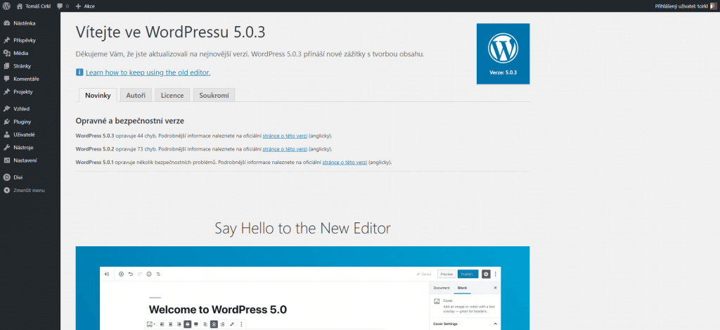 WordPress 5.0.3