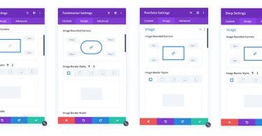 Sjednocené možnosti nastavení designu