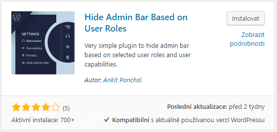 Hide Admin Bar Based on User Roles