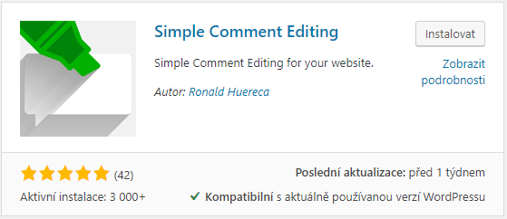 Plugin Simple Comment Editing