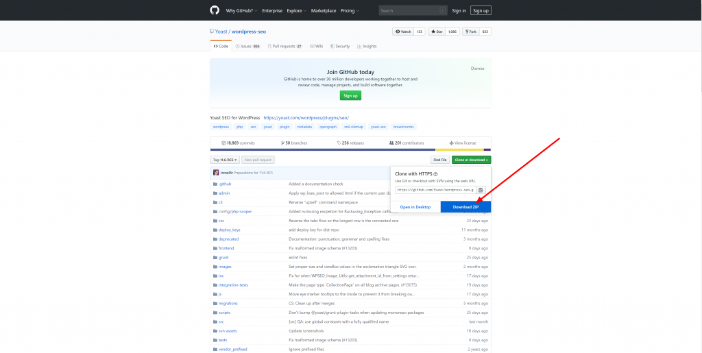 Stažení vybrané verze z GitHub