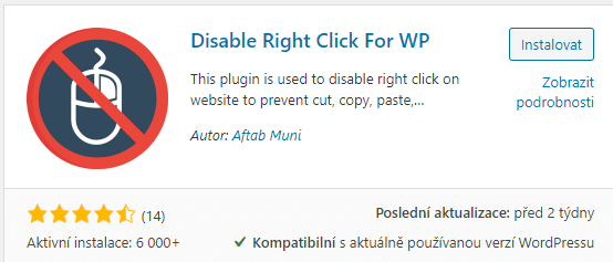 Disable Right Click For WP