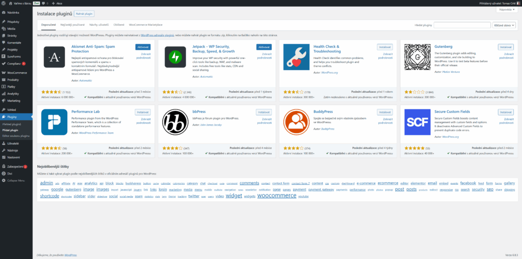 Instalace WordPress pluginu