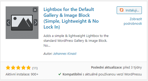 Lightbox for the Default Gallery & Image Block
