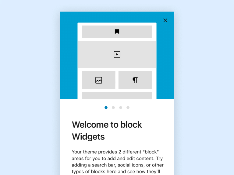 Spravujte Widgety pomocí Bloků