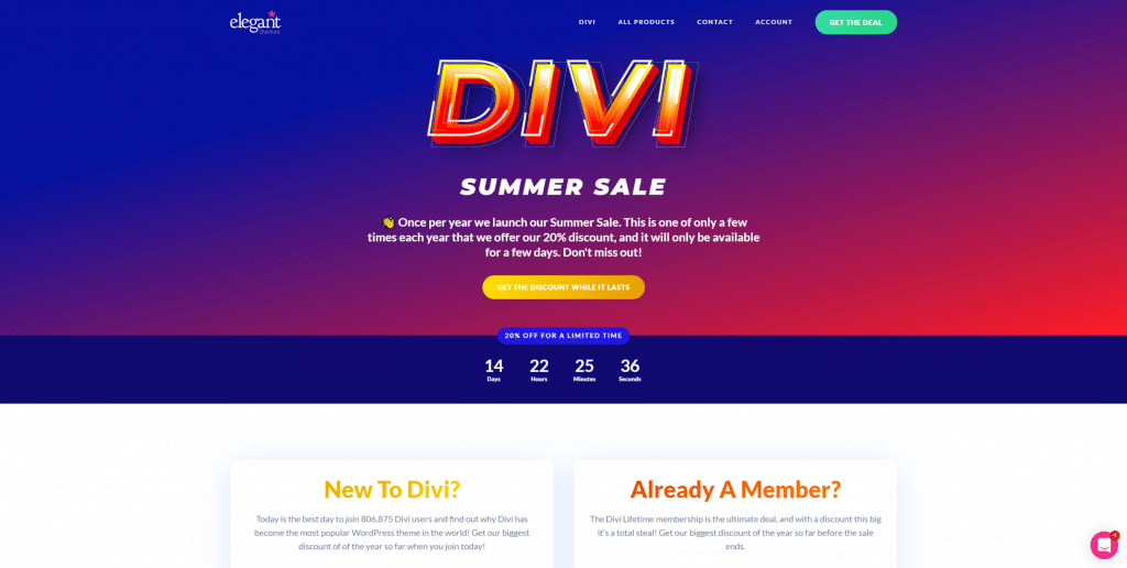 Divi Summer Sale 2021