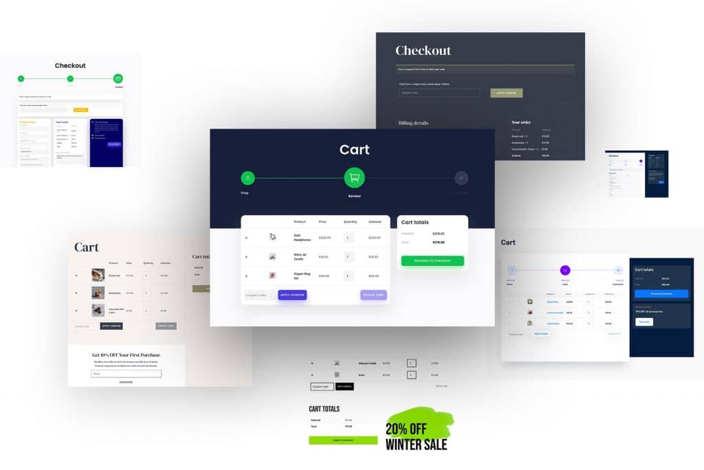 Divi WooCommerce moduly