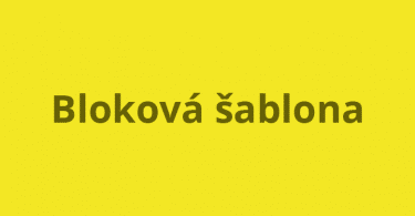 bloková šablona