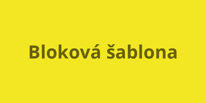 bloková šablona