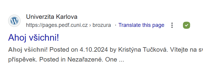 Ahoj všichni s výchozí favikonou