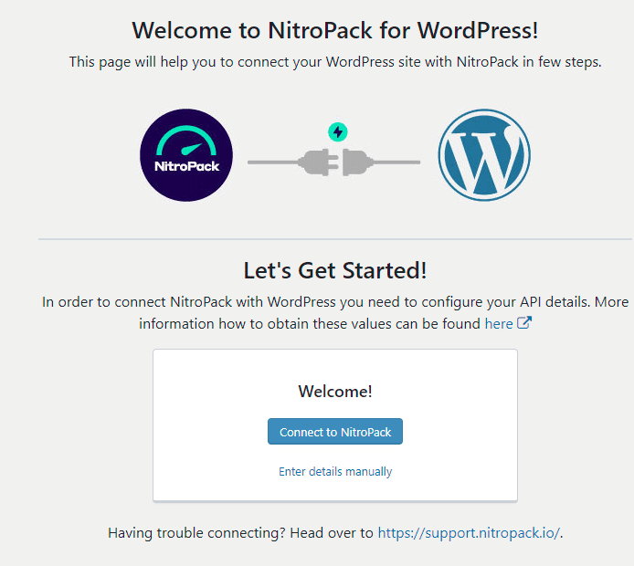 Propojení webu a NitroPack