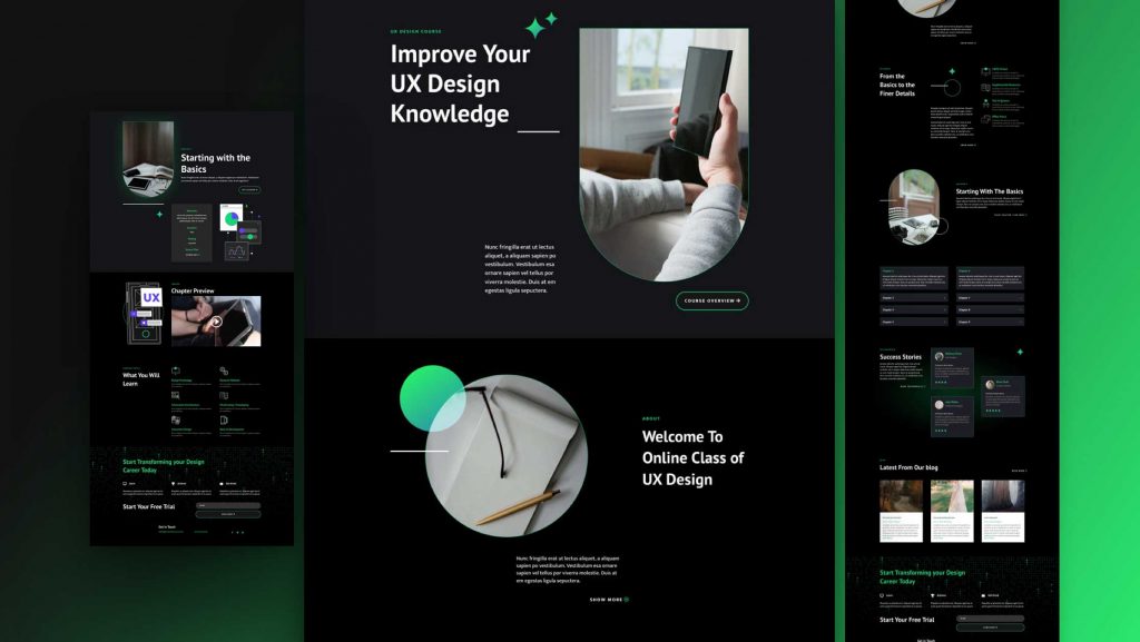 Divi Online Course Layout