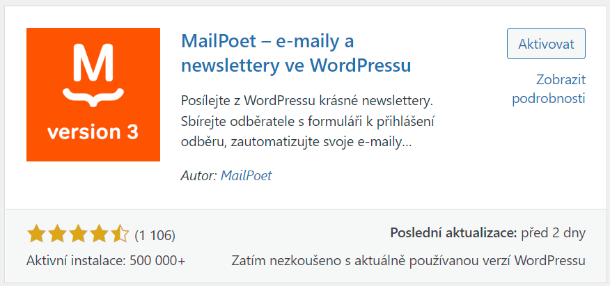 MailPoet plugin