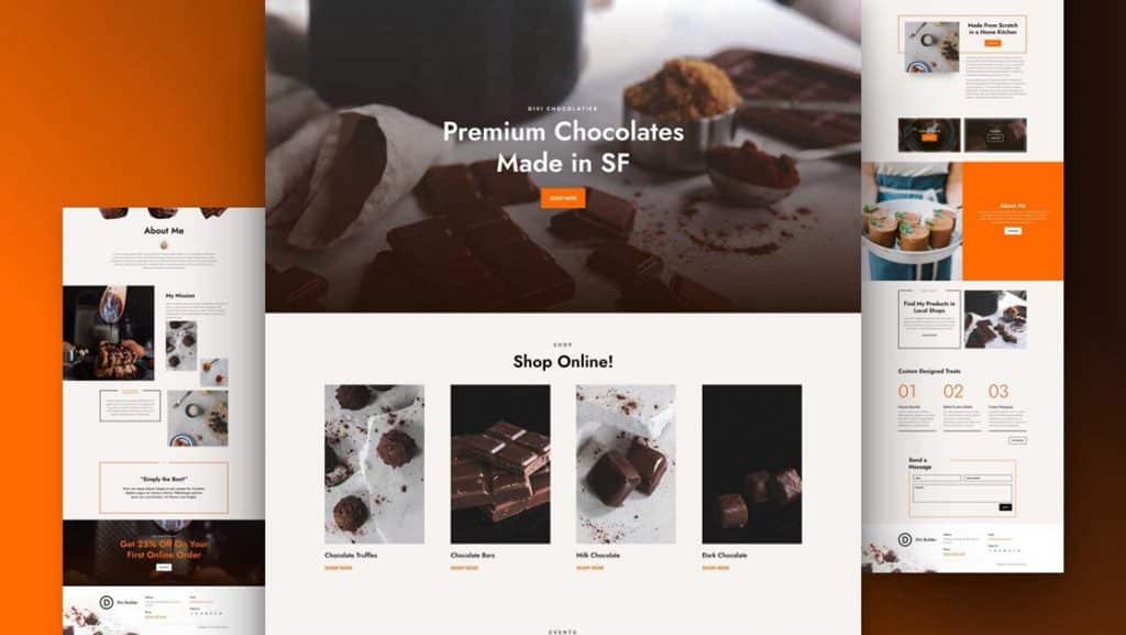 Divi Chocolatier Layout Pack