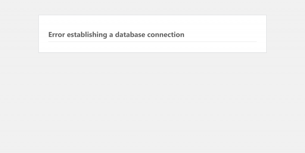 Jak ve WordPress opravit chybu Error establishing a database connection